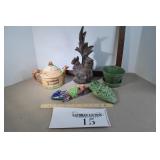 Wall Pockets, McCoy Pot, & Tea Pot