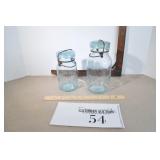 (2) Lightning Glass Jars