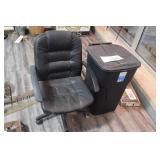 Chair & Trash Can