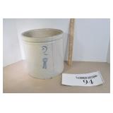 2 Gal. Blue Ribbon Crock ( Has Large Crack)
