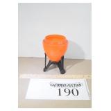 Orange Footed Glass Jar