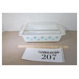 Blue Snowflake Pyrex Casserole Dish