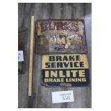 (2) Metal Signs