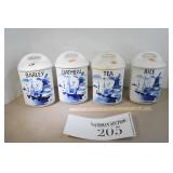 (4) Blue Container Set