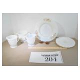 Moon Glass Plates & Creamer Set
