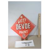 Antique Wet Paint Paper Sign