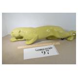 Lime Green Panther Console Lamp