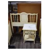 Blond Twin Bed & Night Stand