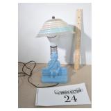 Painted Glass Boy Lamp