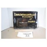 Pianio Teacher Glass Sign