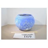 Blue Ozark Pottery Planter