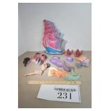 Chalkware & Ceramic Mermaids & Sea Life Wall Art