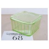Uranium Glass Refrigerator Dish