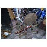 Saw Blade, Oil Can, & Tools