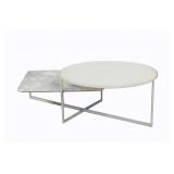 Midcentury Style 2 Tier Marbletop Low Table.
