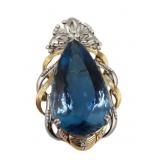 JEWELRY. Platinum, 18kt, 145+ ct Topaz and Diamond