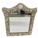 Vintage Shell Overlaid Mirror.