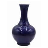 Chinese Monochrome Blue Porcelain Vase.