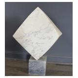 Abstract Marble Sculpture On Stand.