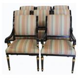 FABRIZI. Set of 8 Regency Style Gilt & Ebonized