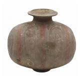 Chinese Paint Decorated Cocoon Jar.