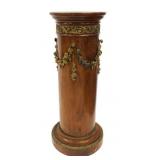 Antique Bronze Mounted Mahogany Pedestal.