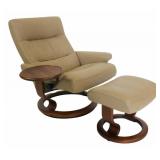 Ekornes Stressless Leather Lounge and Ottoman.