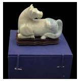 Large Chinese Carved Jade Horse with Stand.