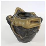 K BMART  Signed French Art Nouveau Figural Vase.