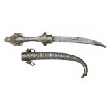 MILITARIA. Moroccan Koumya Silver Jambiya Dagger.