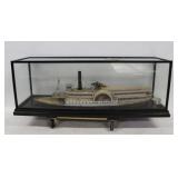 Antique Ship Model Paddlewheel Steamboat