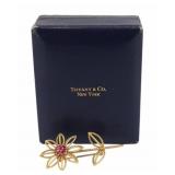 JEWELRY. Tiffany & Co. Italian 18kt Gold and Ruby