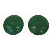 PAAVO TYNELL (Style ) Pr Of Green Enameled Sconces