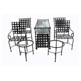 Brown Jordan Serving Cart  4  Chairs & 2 Tables