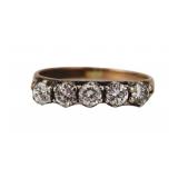 JEWELRY. 9kt Gold and Diamond Wedding Band Ring.