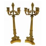 Fine Quality Pair of Gilt Bronze French Empire