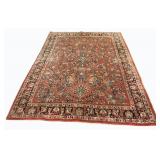 Vintage And Finely Hand Knotted Sarouk Carpet