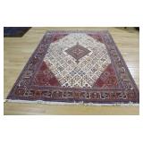 Vintage And Finely Hand Knotted Carpet.