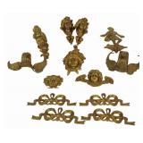 Large Grouping of Gilt Bronze Ormalou Mounts.