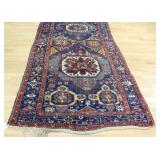 Vintage And Finely Hand Knotted Kazak Carpet.
