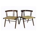 GEORGE NAKASHIMA (after) Pr Of Grass Seated Chair