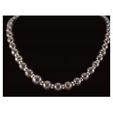 JEWELRY. Signed H 14kt Gold and Matrix Opal Beaded