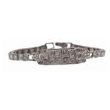 JEWELRY. Platinum and Diamond Dress Watch Bracelet