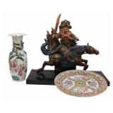 Chinese Porcelain and Roof Stile Grouping.