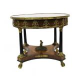 Vintage Bronze Mounted & Inlaid Table with