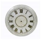 Antique Marble Clock Face With Bronze Numerals.
