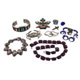 JEWELRY. Assorted Silver Jewelry Collection.