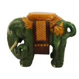 Chinese Enamel Decorated Elephant Garden Seat.