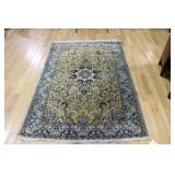Vintage And Finely Hand Knotted Carpet.