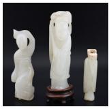 (3) Chinese White Jade Carvings.